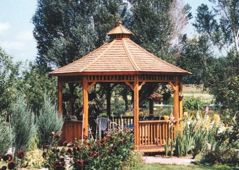 Monterey gazebo 14ft with roof in San Francisco California. ID number 261-1.